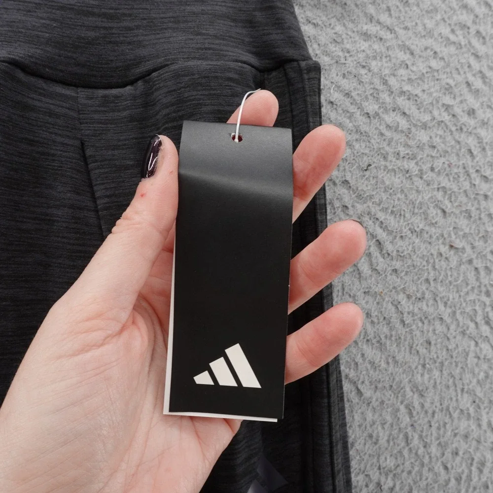 Adidas Kids Black Melange Cuffed Jogger Slim Fit Pants Size Large‎ 14 NEW